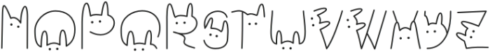 Bunny Ears Thin otf (100) Font LOWERCASE