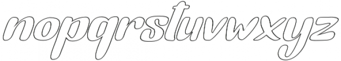 Bunny Funny  Italic Outline otf (400) Font LOWERCASE