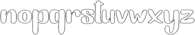 Bunny Funny Outline otf (400) Font LOWERCASE