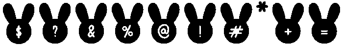 Bunny Regular otf (400) Font OTHER CHARS