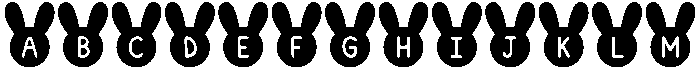 Bunny Regular otf (400) Font UPPERCASE