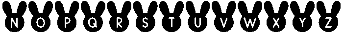 Bunny Regular otf (400) Font UPPERCASE