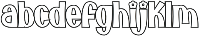 BunnyFlowers-Outline otf (400) Font LOWERCASE