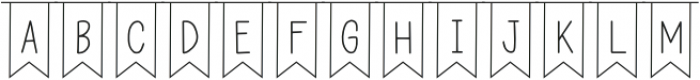 Bunting Font - Flag Regular otf (400) Font LOWERCASE
