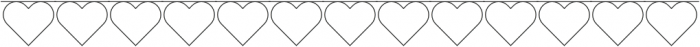 Bunting Font - Hearts Outline Regular otf (400) Font LOWERCASE
