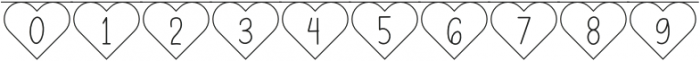 Bunting Font - Hearts Regular otf (400) Font OTHER CHARS