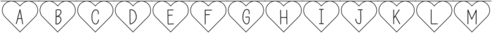 Bunting Font - Hearts Regular otf (400) Font LOWERCASE
