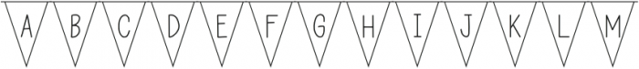 Bunting Font - Triangles Regular otf (400) Font UPPERCASE