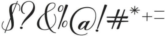 Burberry Script Regular otf (400) Font OTHER CHARS