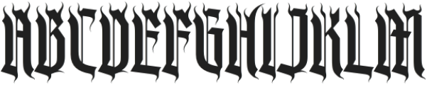 Burn till Black Regular otf (900) Font UPPERCASE