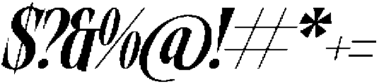 Burstyle Italic otf (400) Font OTHER CHARS