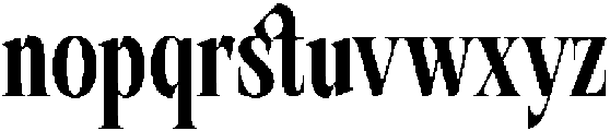 Burstyle otf (400) Font LOWERCASE