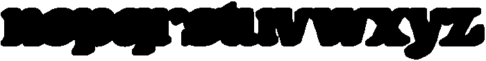 Bushi Retro Extrude otf (400) Font LOWERCASE