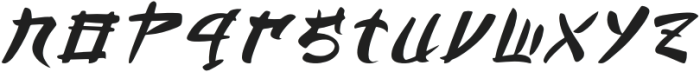 Bushido-Regular otf (400) Font LOWERCASE
