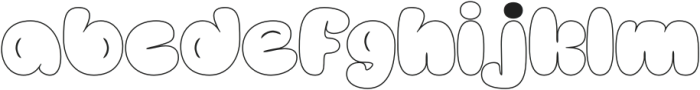 Busky Outline otf (400) Font LOWERCASE