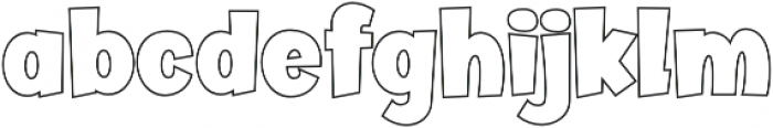Butter Layer Outline otf (400) Font LOWERCASE
