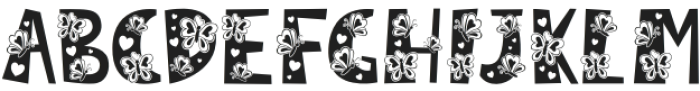 Butterfly-Heart Regular otf (400) Font UPPERCASE