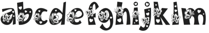Butterfly-Heart Regular otf (400) Font LOWERCASE