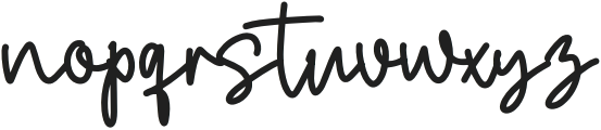 Buttery Signature otf (400) Font LOWERCASE
