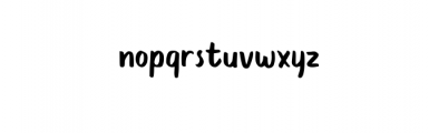 Bunbun.ttf Font LOWERCASE