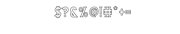 Buryland Serif Outline.otf Font OTHER CHARS