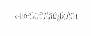 Butterfly Script Font UPPERCASE