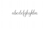 Butterfly Script Font LOWERCASE