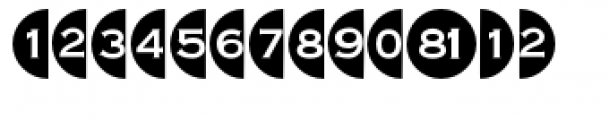 Bullet Numbers Neg Font LOWERCASE