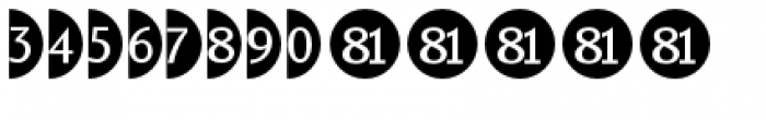 Bullet Numbers Sans Neg Font LOWERCASE