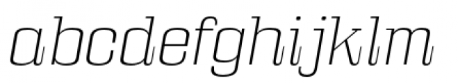 Bullpen ExtraLight Italic Font LOWERCASE