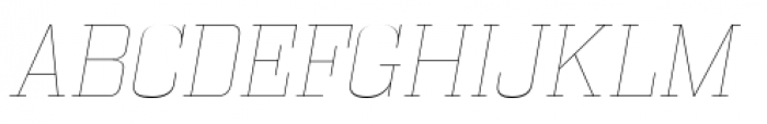 Bullpen UltraLight Italic Font UPPERCASE