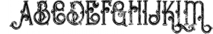 Bureno - Decorative Font 3 Font UPPERCASE