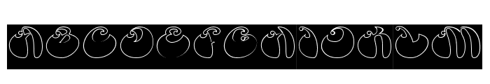 BUTTERFLY-Hollow-Inverse Font UPPERCASE
