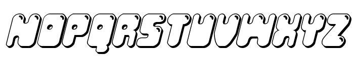 Bubble Butt 3D Italic Font UPPERCASE