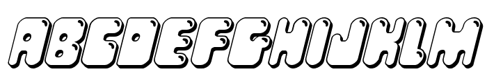 Bubble Butt 3D Italic Font LOWERCASE