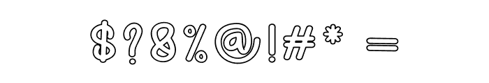 Bubble Candy Font OTHER CHARS