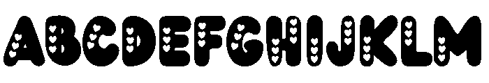 Bubble Valentine Font UPPERCASE
