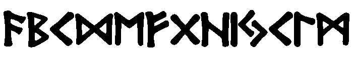 Bubble_Runes Font UPPERCASE