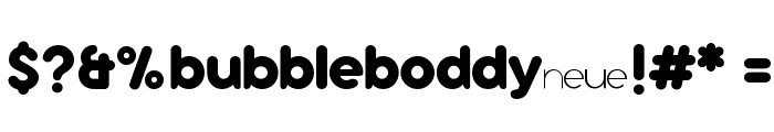 Bubbleboddy Neue Trial Bold Font OTHER CHARS