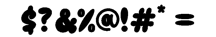 Bubbling Font OTHER CHARS