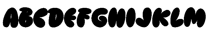 Bubbling Font UPPERCASE