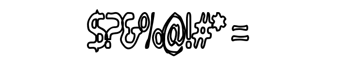 Bubbly Frog Hollow Font OTHER CHARS