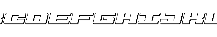 Buckin' Bronc 3D Italic Font UPPERCASE
