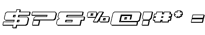Buckin' Bronc Spaced 3D Italic Font OTHER CHARS