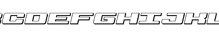 Buckin' Bronc Spaced 3D Italic Font UPPERCASE