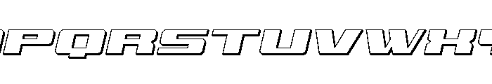 Buckin' Bronc Spaced 3D Italic Font LOWERCASE
