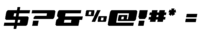 Buckin' Bronc Spaced CondItal Font OTHER CHARS