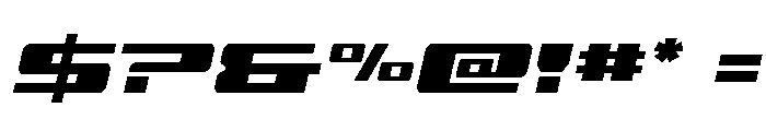 Buckin' Bronc Spaced Italic Font OTHER CHARS