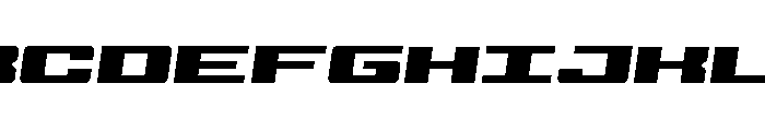 Buckin' Bronc Spaced Semi-Ital Font UPPERCASE