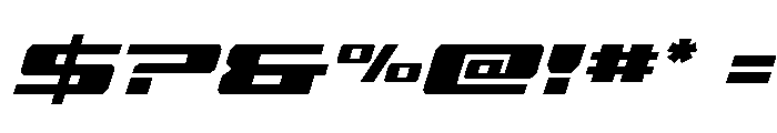 Buckin' Bronc Spaced SuperItal Font OTHER CHARS